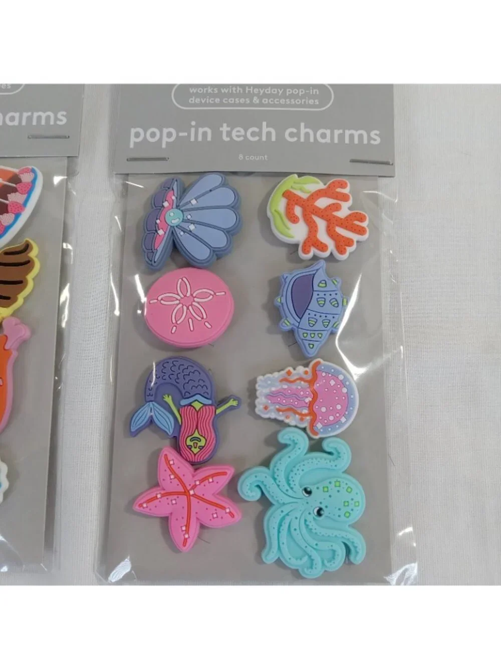 heyday iPhone 17 Pink Pop-In Phone Case 2 Packs Charms Sea Ocean Food New